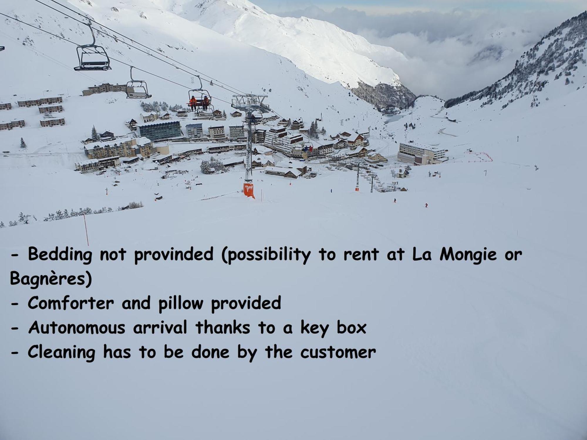 La Mongie, Studio Pieds Des Pistes, Parking Interieur Prive Eksteriør billede